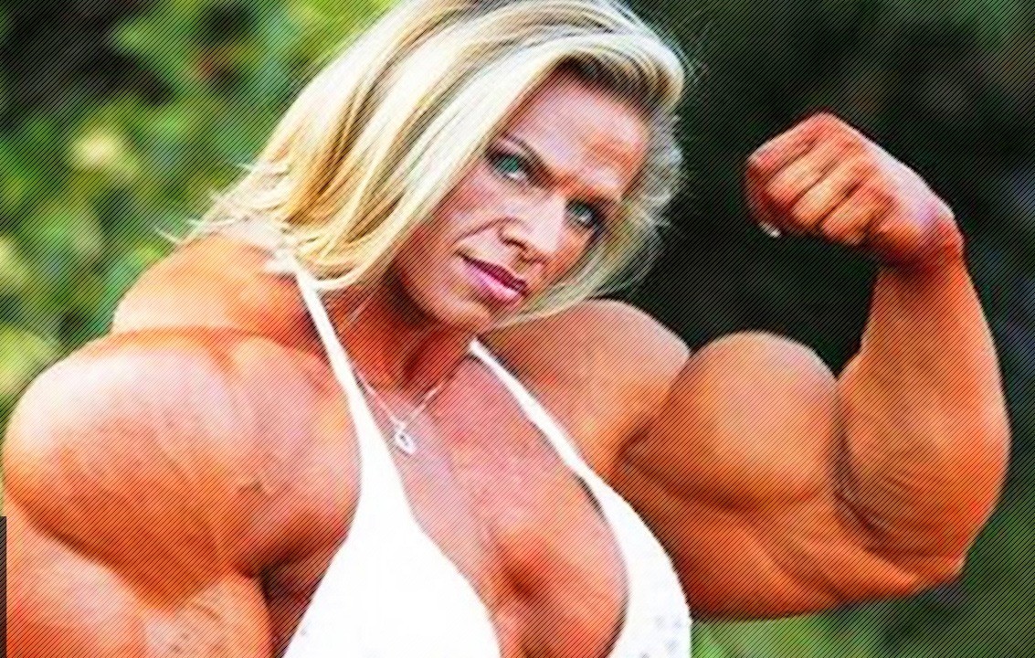 Female bodybuilder rough
