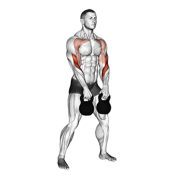 Kettlebell Double Alternating Hang Clean