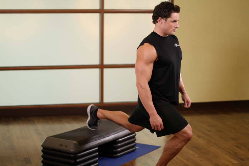 Standing Elevated Quad Stretch