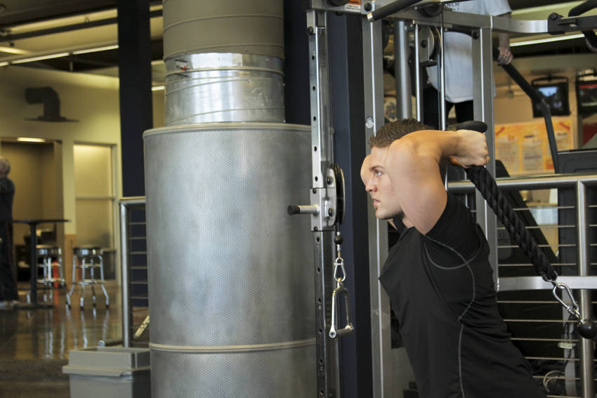 Triceps Overhead Extension With Rope