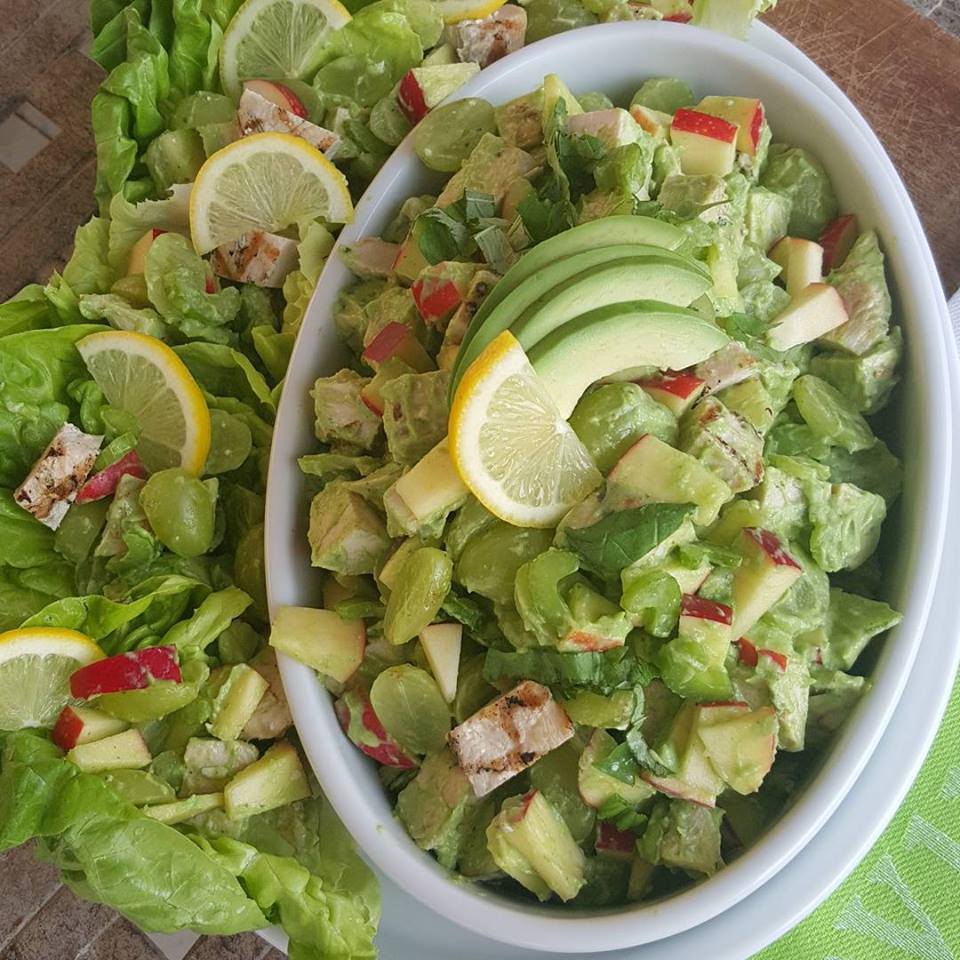 Lemon Chicken Apple Salad Plus Avocado Dressing Fitness Volt