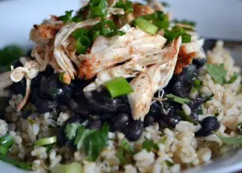 High Protein Healthy Chicken Burrito Bowl