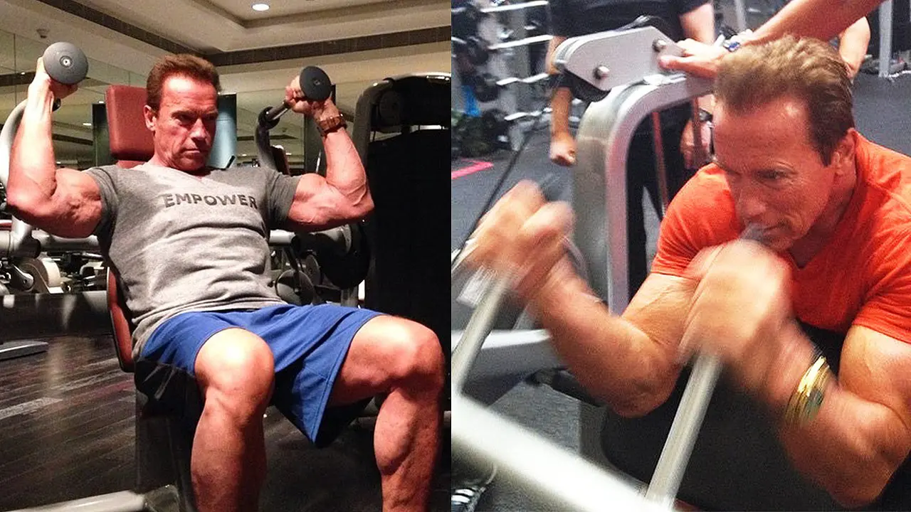 68 Years Old Arnold Schwarzenegger Training