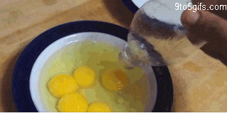 An amazing way to separate the egg yoke from the white...