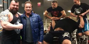 Watch Strongman Eddie Hall Bench Press Two Men