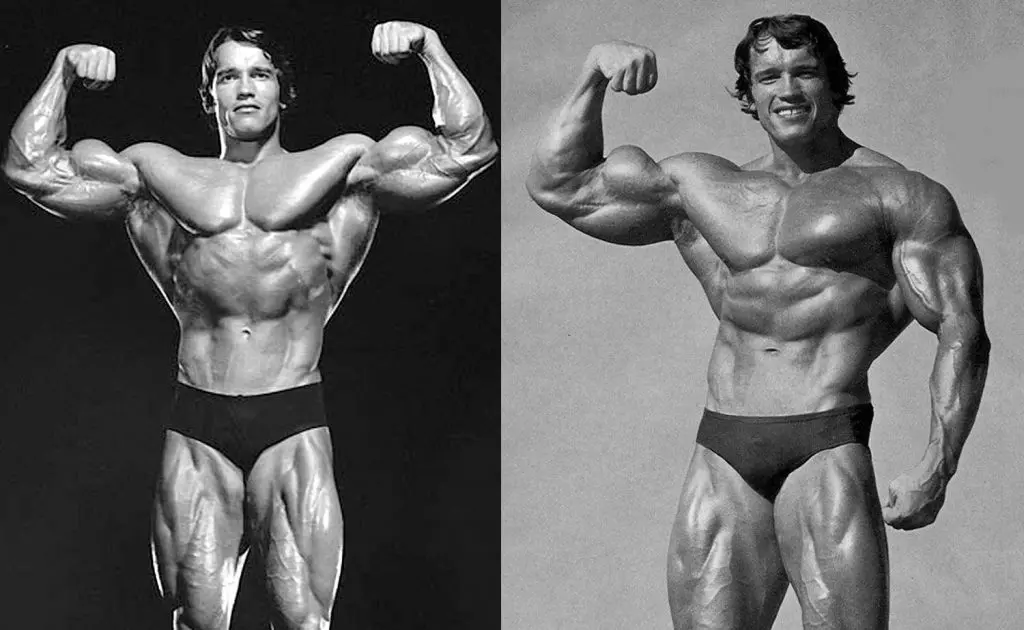 Some people are never satisfied: Even at the peak of his powers as a bodybuilder such as here in 1976 he claims he was never happy with his body.