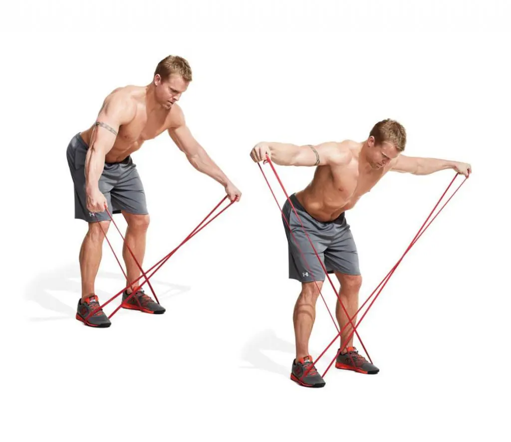 Band Bent-Over Lateral Raise