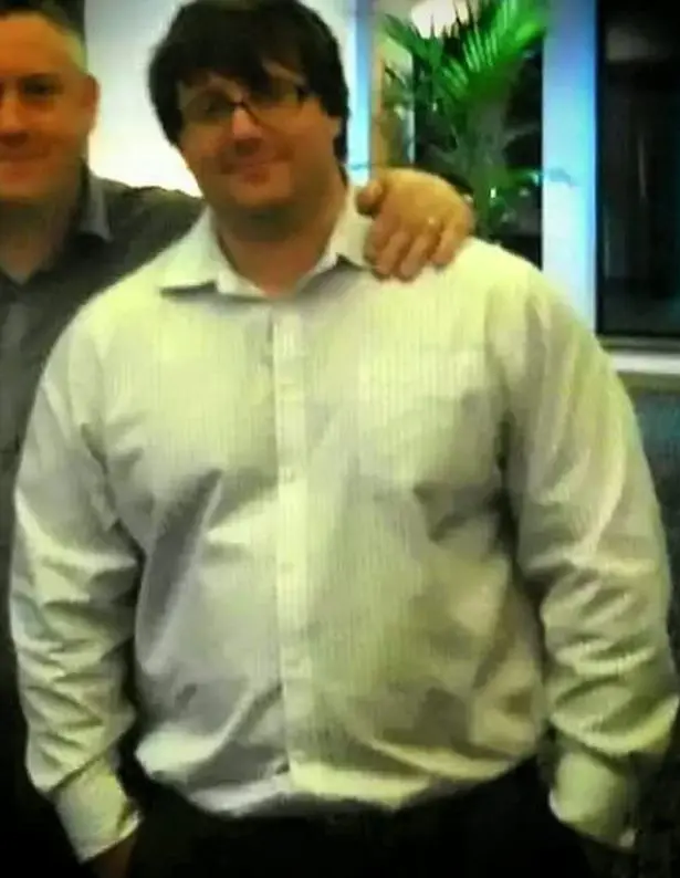 Alastair Wilson when he was obese before his transformation