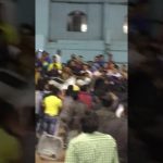 Bodybuilder fighting