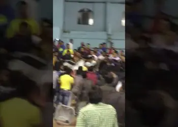 Bodybuilder fighting