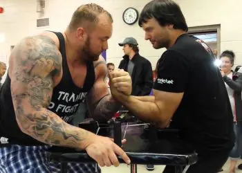Throwback: The Mountain Loses Arm Wrestling Match To Champ Devon Larratt