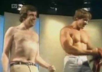 Throwback: Schwarzenegger Takes Off His Shirt In A Talk-show