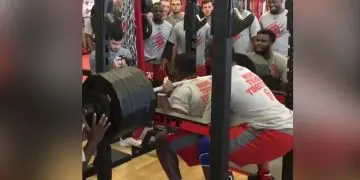 NC State’s Defensive End Kentavius Street Makes 700lbs Lift Look Easy