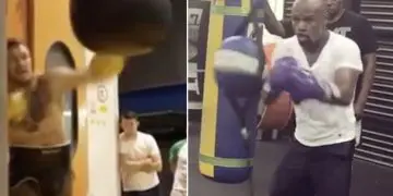 Video of Conor McGregor and Floyd Mayweather Training Side by Side Perfectly Captures the Difference in Class