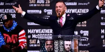 Conor McGregor Wore a Custom Suit to The Mayweather Press Conference with A Secret Message