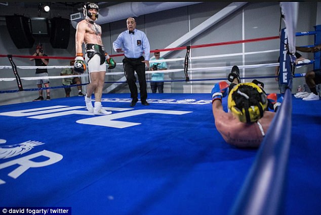Paulie Malignaggi is furious after this picture was released from Conor McGregor's training