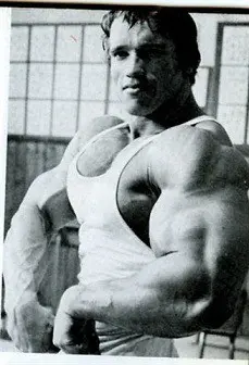 Arnold Schwarzenegger pumped arms