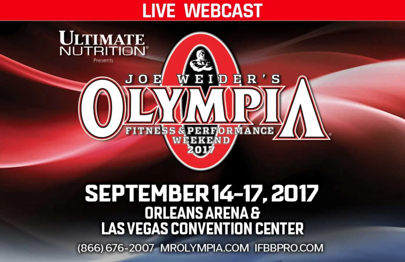 Watch the LIVE 2017 Mr. Olympia Webcast 