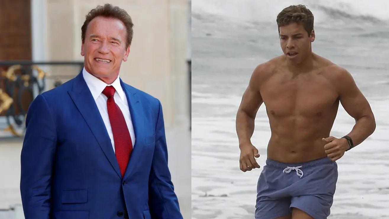 Arnold Schwarzenegger With Son Joseph Baena
