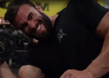 Calum Von Moger Back To Training After Surgery – One Arm Workout