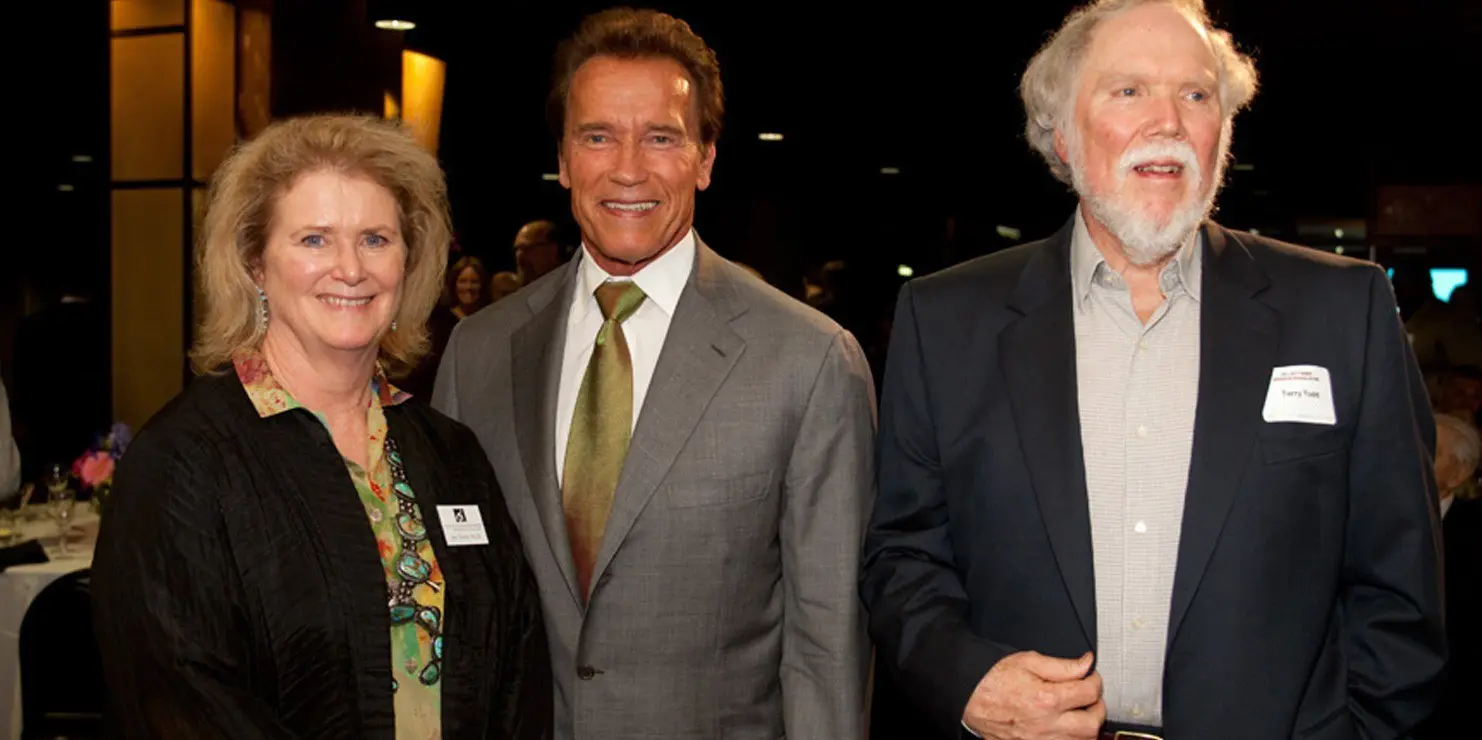 Todd and Arnold Schwarzenegger