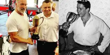 Arnold Schwarzenegger reunited with his lost 1969 Mr. Universe Trophy