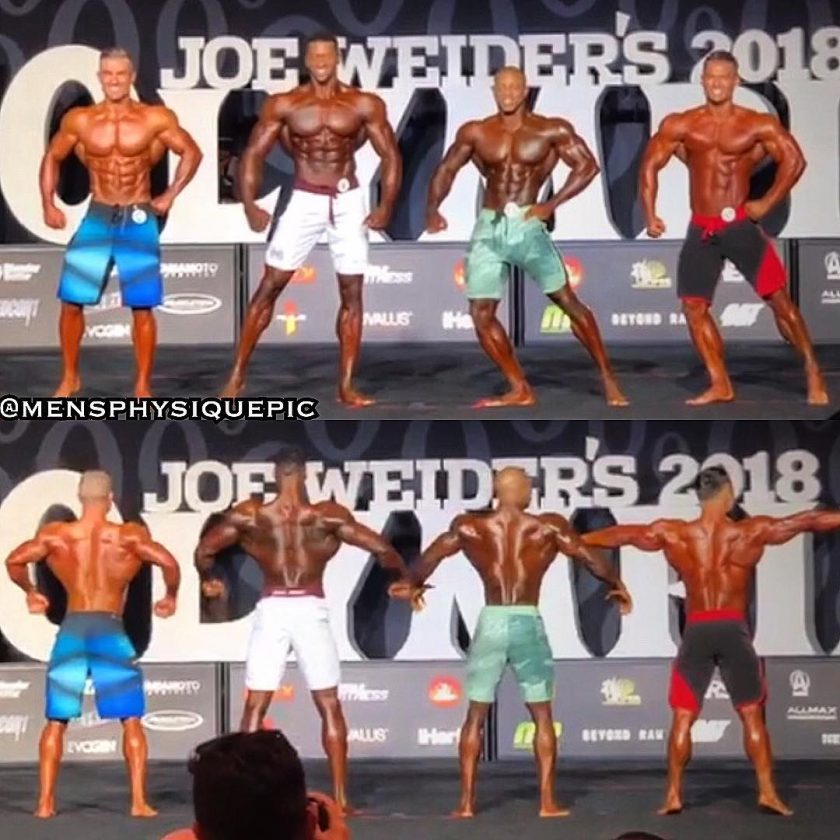 2018 Olympia: Men’s Physique Results – Fitness Volt