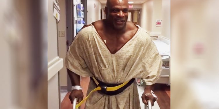 Ronnie Coleman is back on his feet