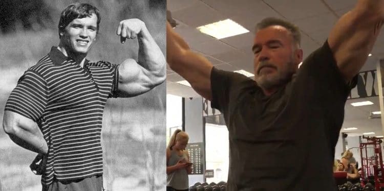 Arnold Schwarzenegger Does Lat Pulldowns