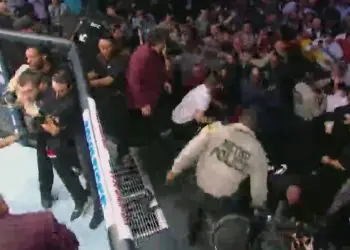 Watch Khabib Jumps The Fence And Attacks Dillon Danis, Sparks Near-Riot