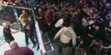Watch Khabib Jumps The Fence And Attacks Dillon Danis, Sparks Near-Riot