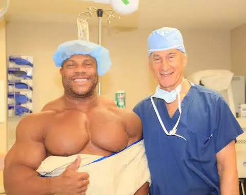 Phil Heath with doctor
