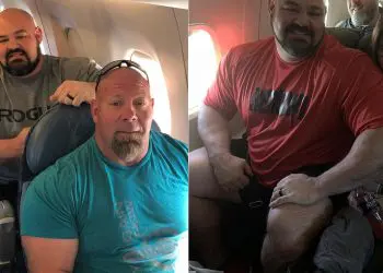 Massive And Strong Men Vs. Tiny Airplane Seats