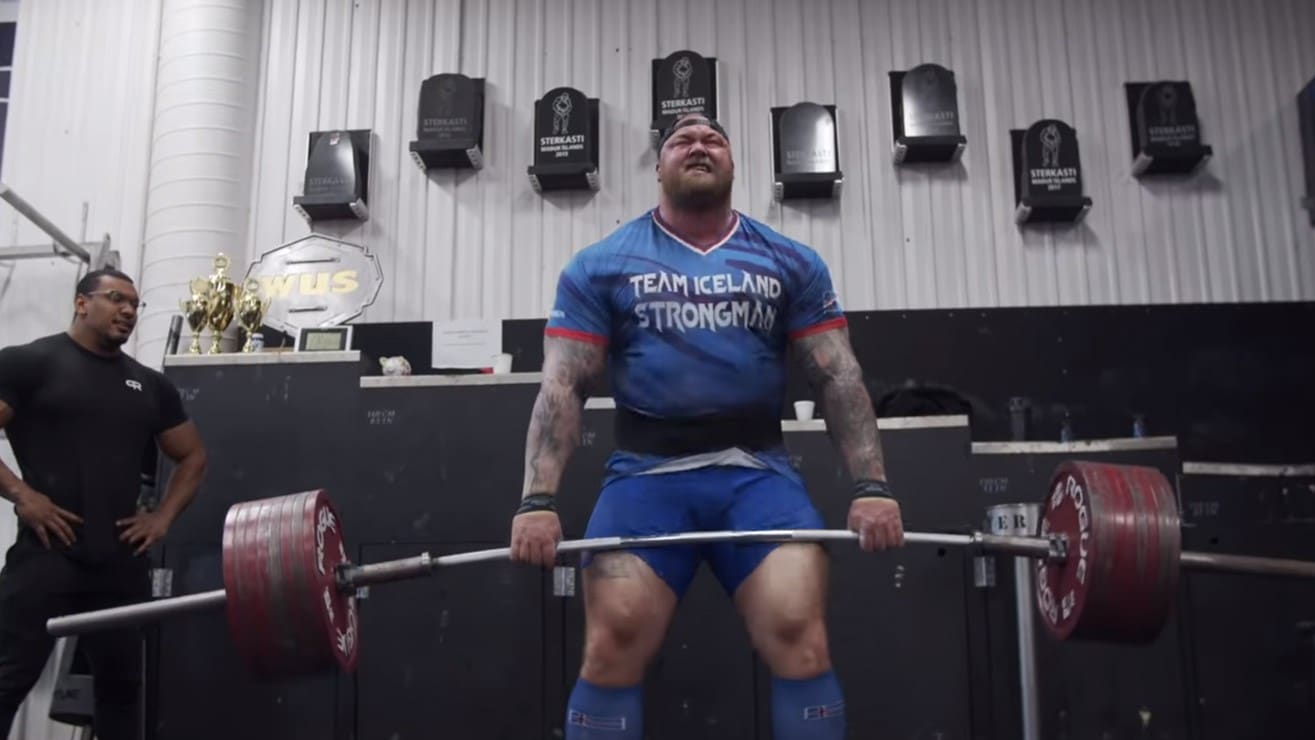 Hafthor Bjornsson Hits 951 Lb X 2 Deadlift PR In The Company Of Larry Wheels Fitness Volt