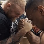 Hafthor Arm Wrestle Larry Wheels