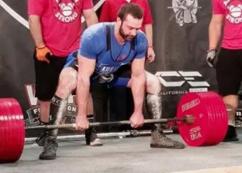 Powerlifter Cailer Woolam Deadlifts