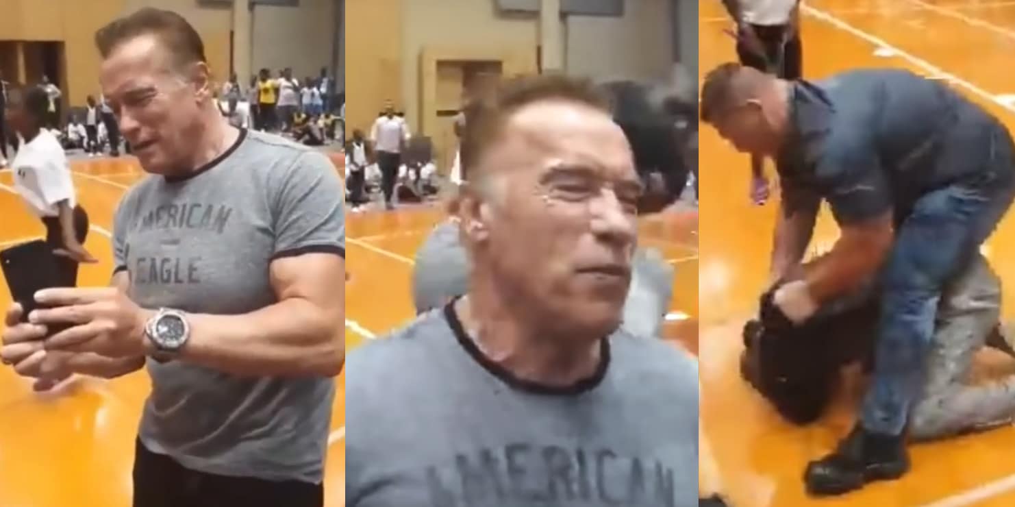 Breaking Arnold Schwarzenegger Attacked By Brutal Kick At Arnold 