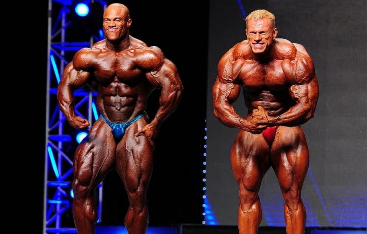 Phil Heath And Dennis Wolf At Mr Olympia