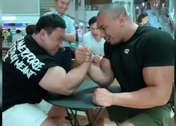 Larry Wheels Arm Wrestles