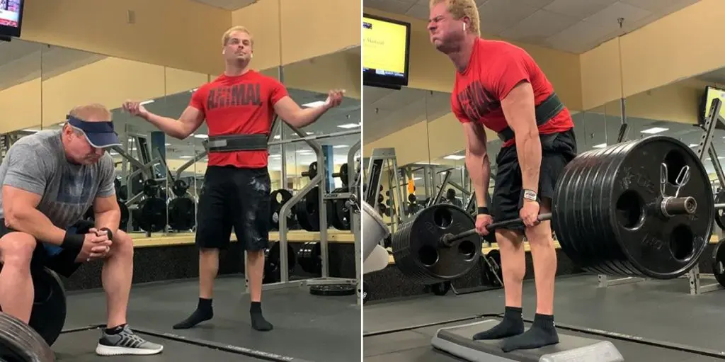 Gym Goer Sits On Evan Kardon Loaded Barbell in protest