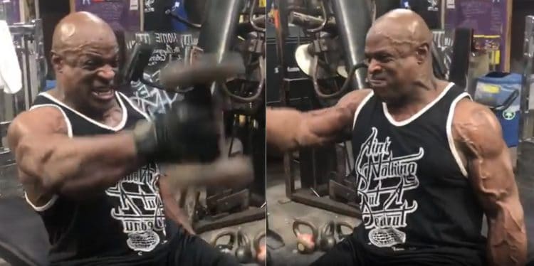 Ronnie Coleman Working Out Hard