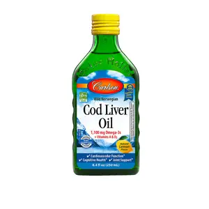 Carlson Cod Liver Oil 1100 Mg Omega 3s
