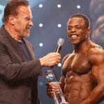 Men's Physique Winner Andre Ferguson With Gov Arnold Schwarzenegger