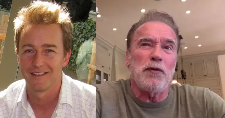 Arnold Schwarzenegger and Edward Norton