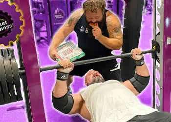 Brian Shaw And Robert Oberst At Planet Fitness