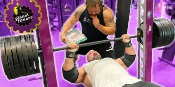 Brian Shaw And Robert Oberst At Planet Fitness
