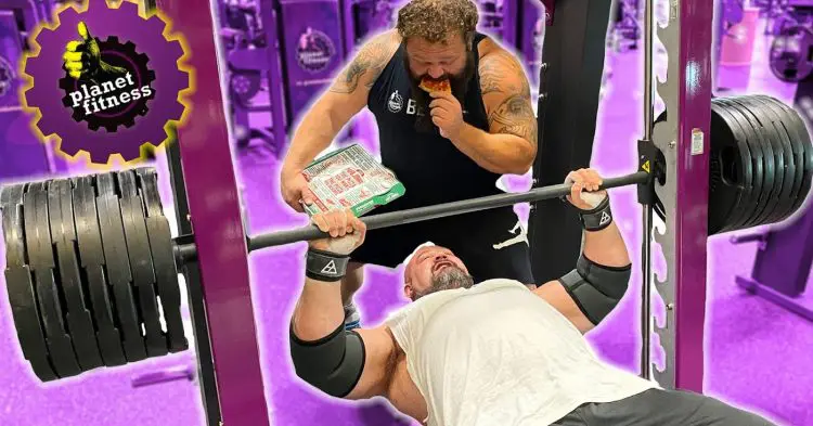 Brian Shaw And Robert Oberst At Planet Fitness