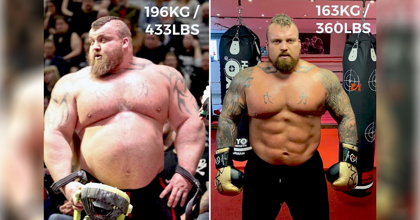 Eddie Hall Shows Off Three Year Before And After Transformation Photo 