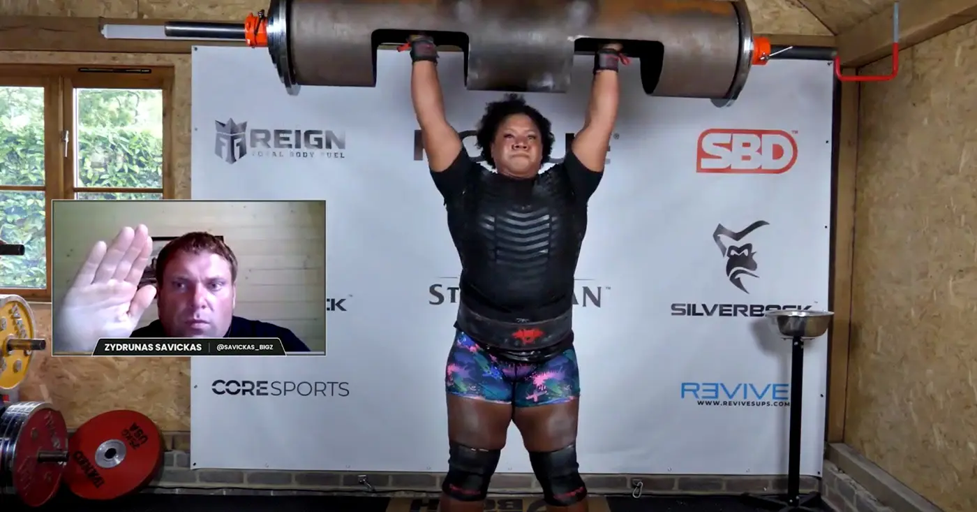 Andrea Thompson Log Lift Record