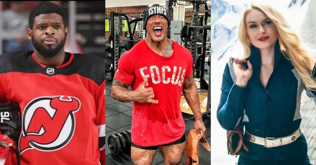 Dwayne Johnson Pk Subban Lindsey Vonn